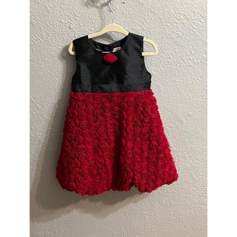 Girls red &‎ black sleeveless dress Wendy bellissimo Size 24 months